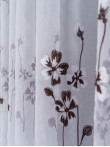 Perdea tip in brodat, alb/maro Perdea tip in brodat, alb/maro