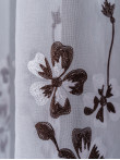 Perdea tip in brodat, alb/maro Perdea tip in brodat, alb/maro