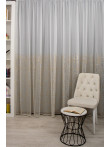 Perdea tulle bamboo imprimat, ivoire/auriu Perdea tulle bamboo imprimat, ivoire/auriu