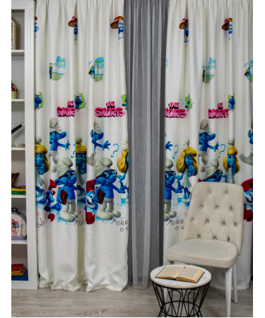 Draperie satin, model Strumfi