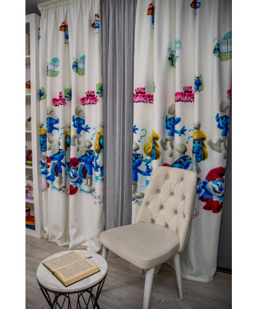 Draperie satin, model Strumfi