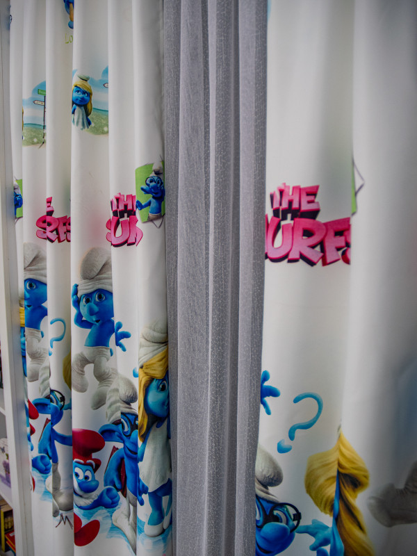 Draperie satin, model Strumfi