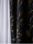Draperie negru cu insertii aurii/argintii