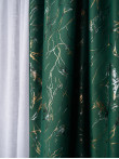 Draperie verde cu insertii aurii/argintii