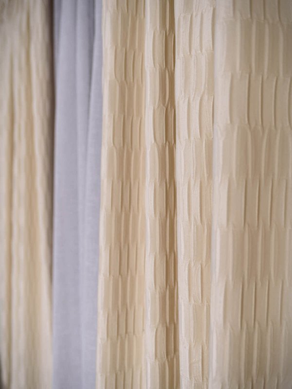 Draperie catifea creponata, crem