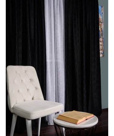 Draperie catifea creponata, negru Draperie catifea creponata, negru