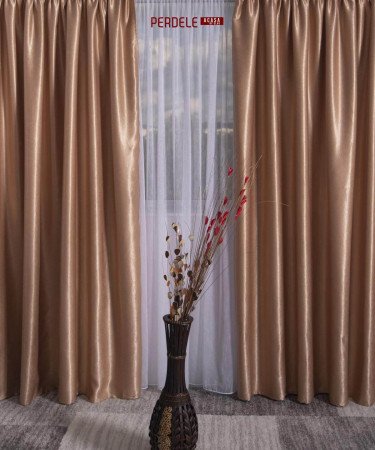 Draperie blackout  cu soft,auriu