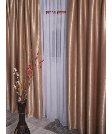 Draperie blackout  cu soft,auriu Draperie blackout  cu soft,auriu