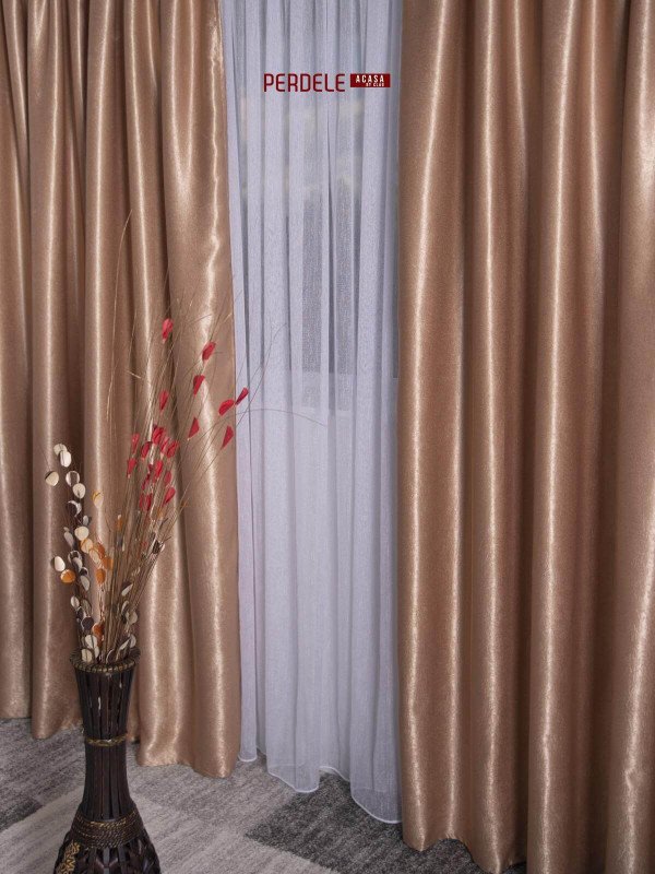 Draperie blackout  cu soft,auriu