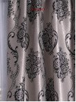 Draperie Blackout, gri/negru, model baroc