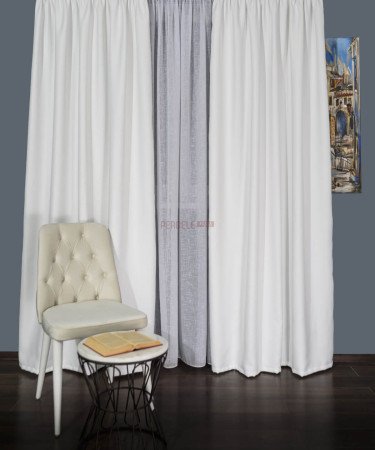 Draperie uni alb