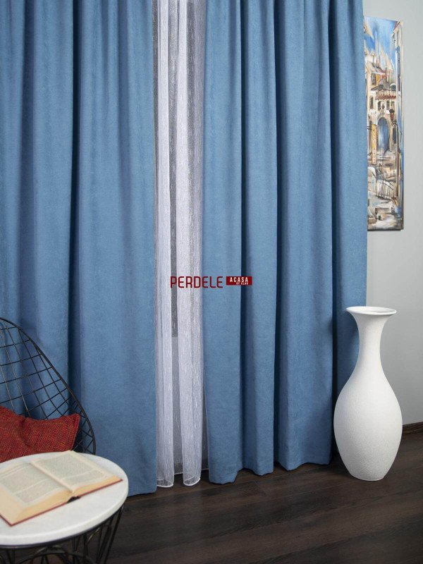 Draperie blackout albastru gabi