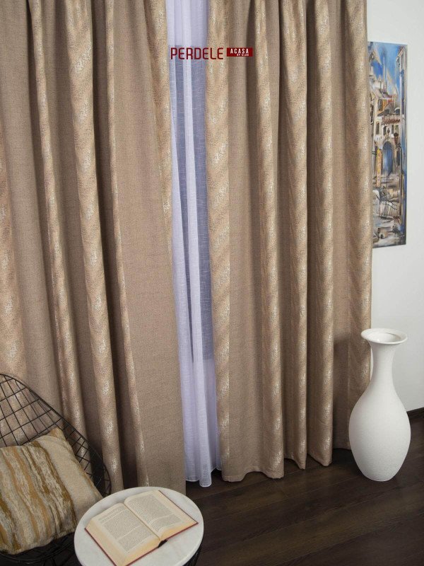 Draperie blackout crem/auriu