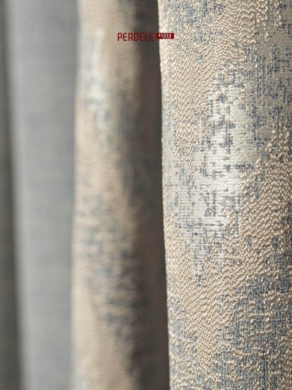 Draperie blackout crem/gri