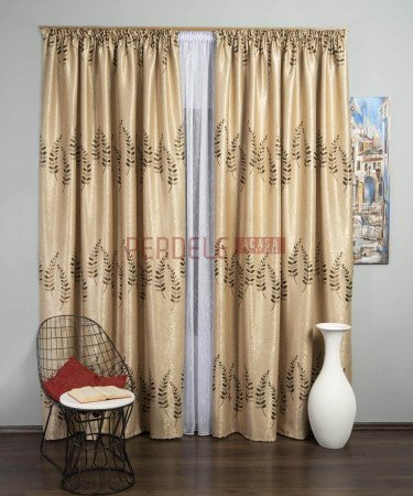Draperie blackout crem,maro Draperie blackout crem,maro