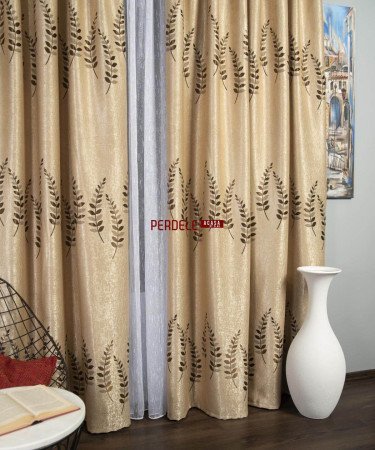 Draperie blackout crem,maro Draperie blackout crem,maro