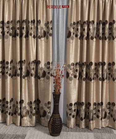 Draperie blackout crem,maro Draperie blackout crem,maro
