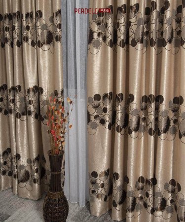 Draperie blackout crem,maro Draperie blackout crem,maro