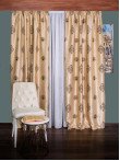 Draperie blackout crem/maro model baroc