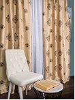 Draperie blackout crem/maro model baroc