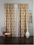 Draperie blackout, crem/maro, model fluturi