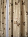 Draperie blackout, crem/maro, model fluturi