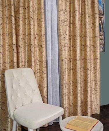 Draperie blackout crem/maro Draperie blackout crem/maro