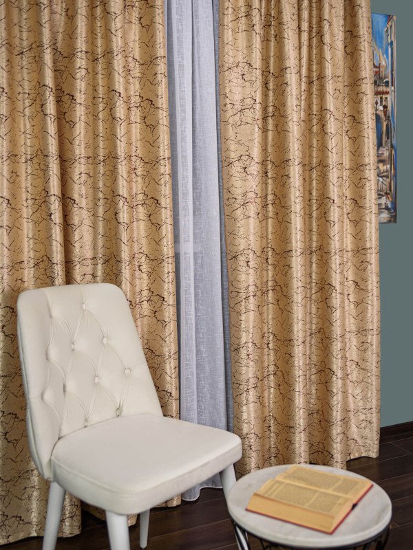 Draperie blackout crem/maro
