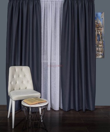 Draperie blackout gri