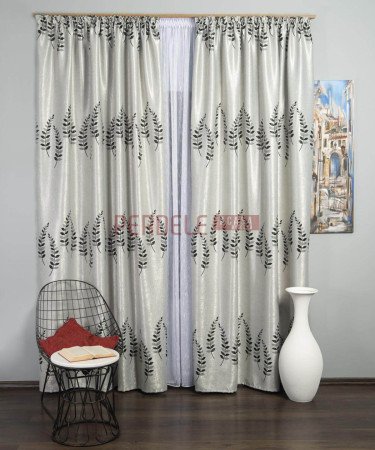 Draperie blackout gri/negru Draperie blackout gri/negru