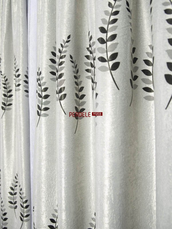Draperie blackout gri/negru