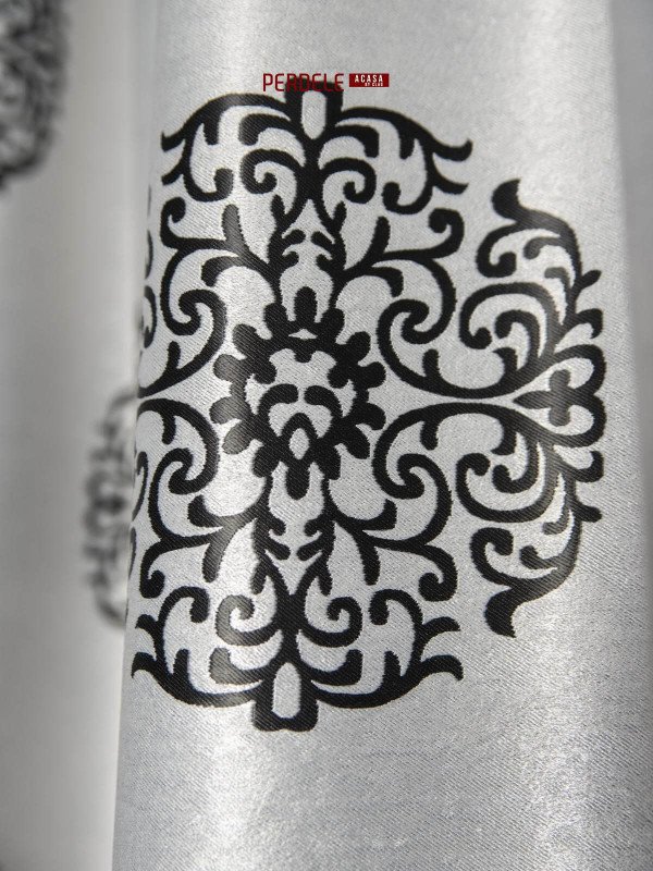 Draperie blackout gri/negru