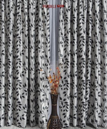Draperie blackout gri/negru Draperie blackout gri/negru