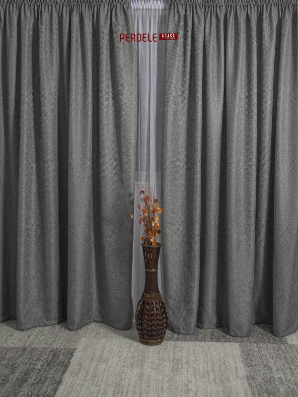 Draperie blackout gri