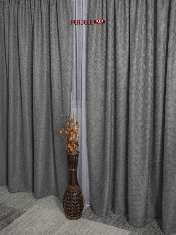 Draperie blackout gri