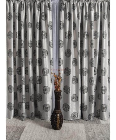 Draperie blackout gri/negru