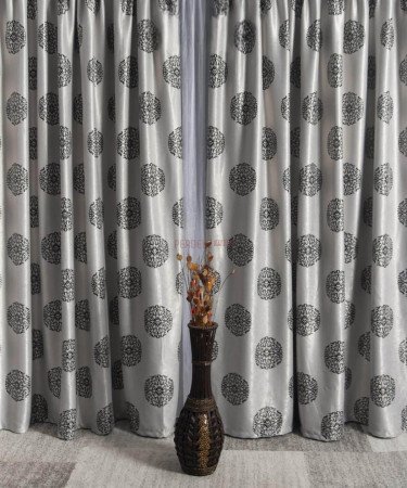 Draperie blackout gri/negru