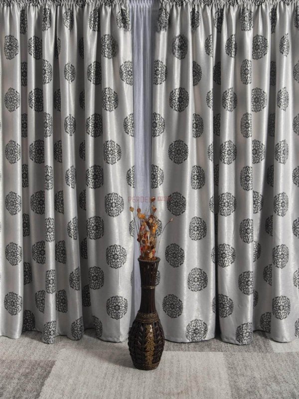 Draperie blackout gri/negru