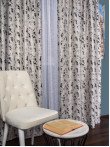 Draperie blackout gri/negru model abstract