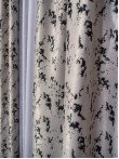 Draperie blackout gri/negru model abstract