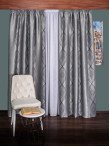 Draperie blackout gri/negru model abstract
