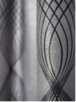 Draperie blackout gri/negru model abstract
