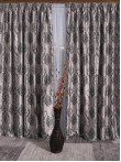 Draperie Blackout, gri/negru, model baroc