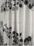 Draperie blackout, gri/negru, model buline