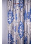 Draperie blackout model baroc,argintiu/albastru Draperie blackout model baroc,argintiu/albastru