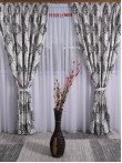 Draperie blackout model baroc,argintiu/negru