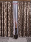 draperie blackout model baroc,crem /maro
