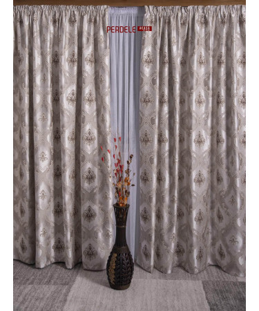 Draperie blackout model baroc,crem/bej