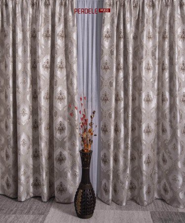 Draperie blackout model baroc,crem/bej