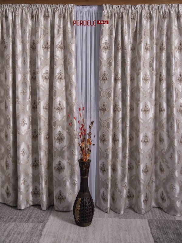 Draperie blackout model baroc,crem/bej